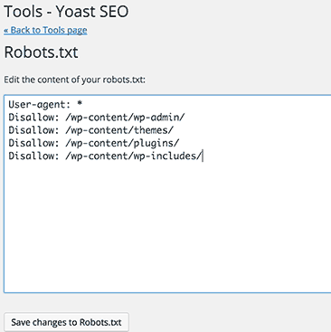 使用Yoast编辑robots.txt文件