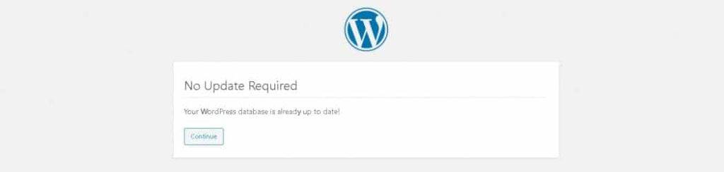 WordPress中的“数据库已经是最新的了”错误